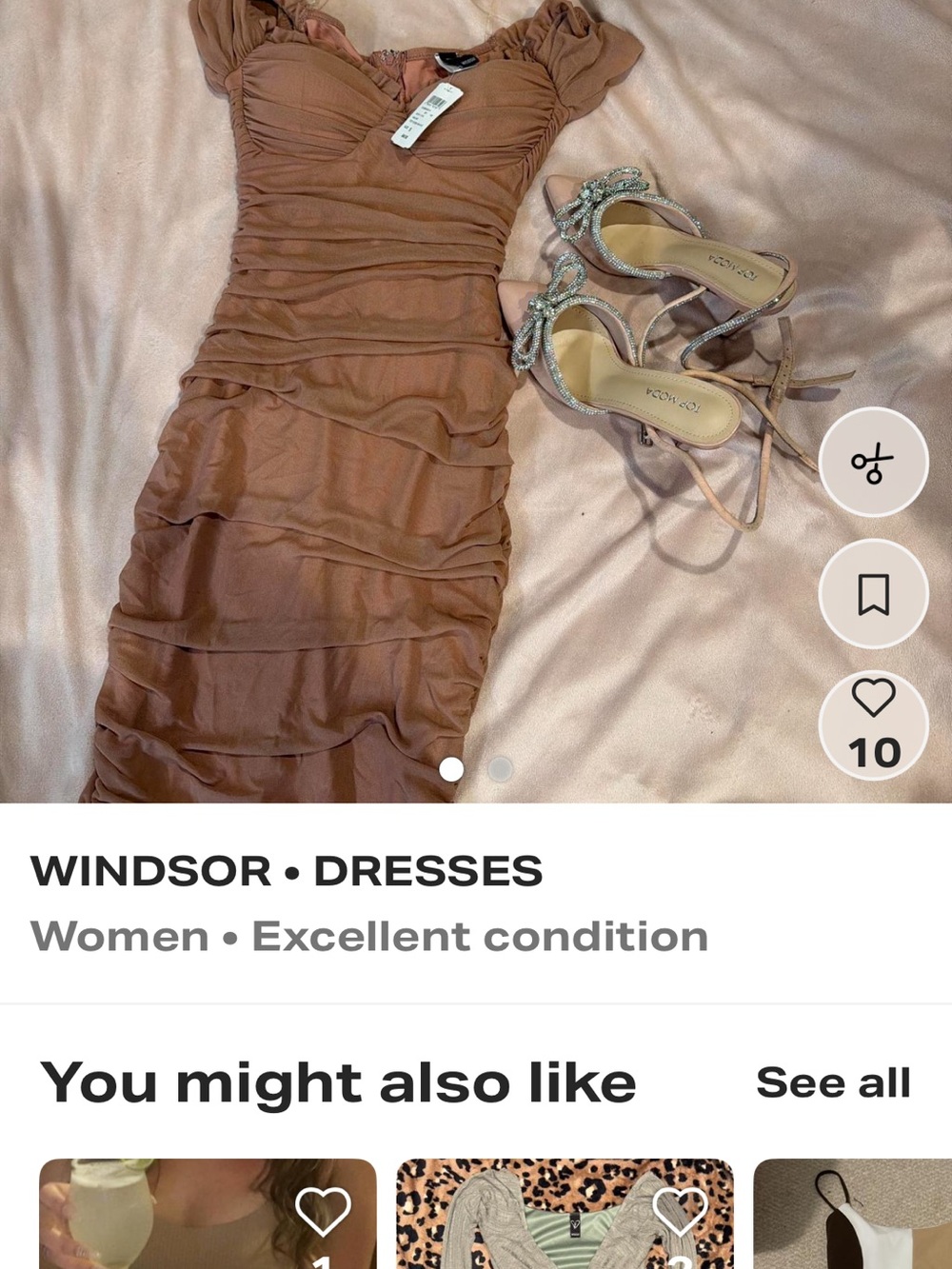 Windsor Mauve Ruffle Detail Dress